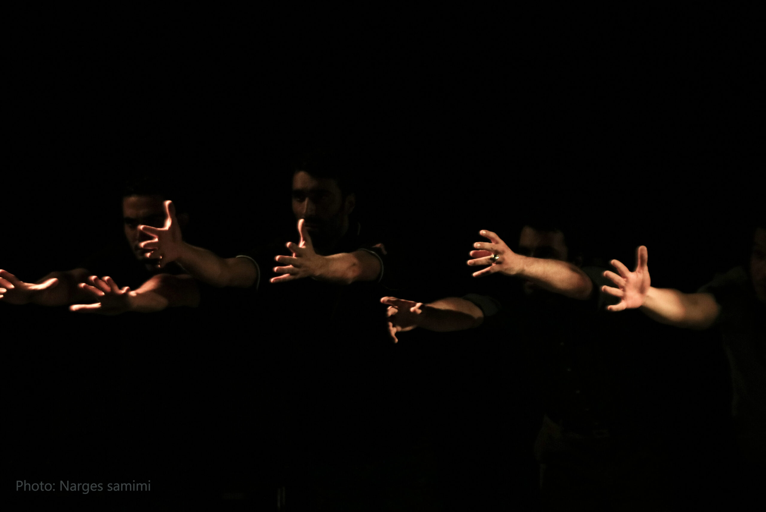 Conceptual theatre stage image under warm light